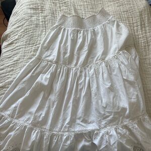 Zara white long skirt